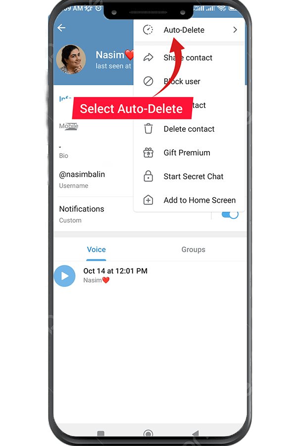 Tap on "Auto-Delete."